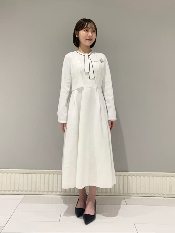 ボウタイノースリーブニットワンピース(デイリーワンピース ボウタイノースリーブニットワンピース(デイリーワンピース