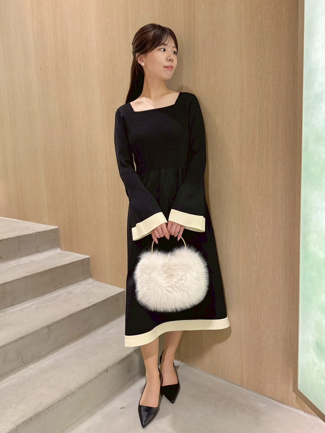 美品♡2wayセルフォードCELFORDベルスリーブホールガーメントワンピース CELFORD]ベルスリーブホールガーメントワンピース | KOBUNSHA