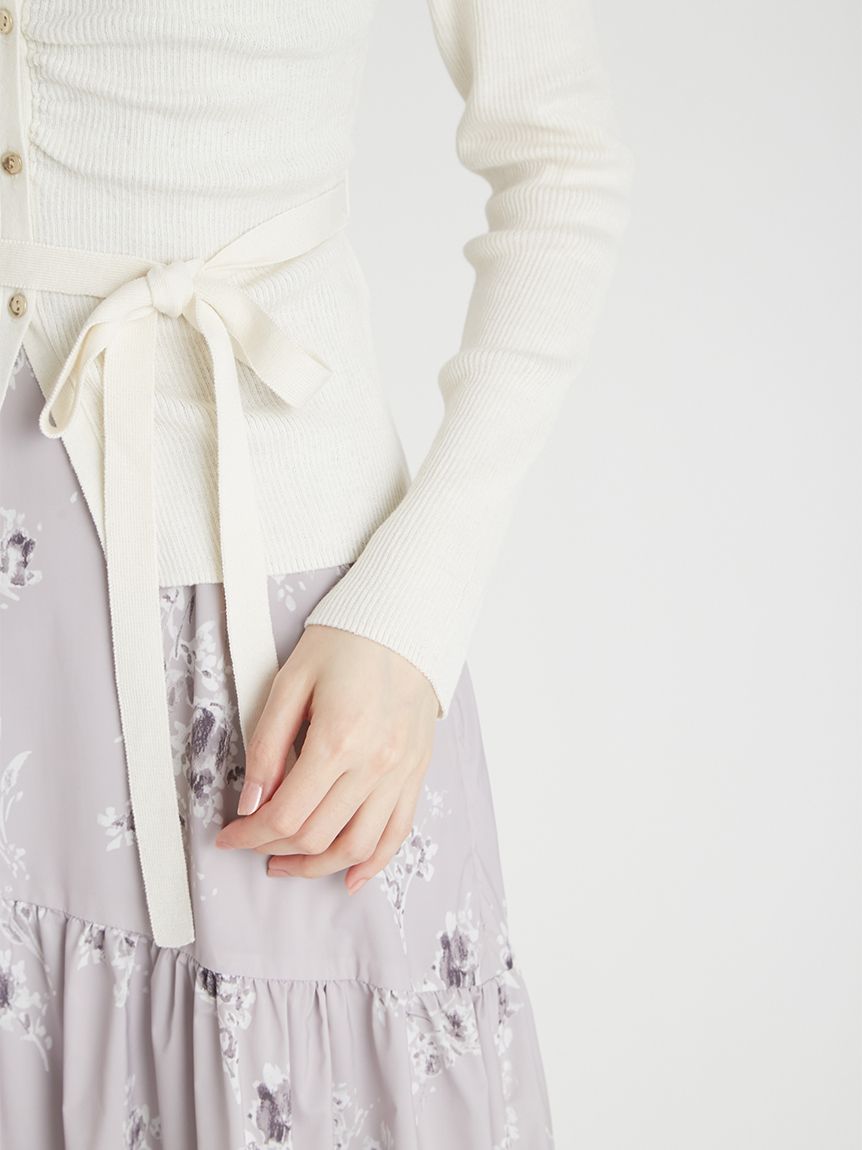 ティアードワンピース＆カーディガンセット(デイリーワンピース