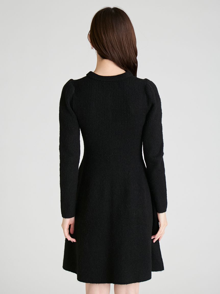 襟付きミニニットワンピース(デイリーワンピース)｜DRESS（ドレス