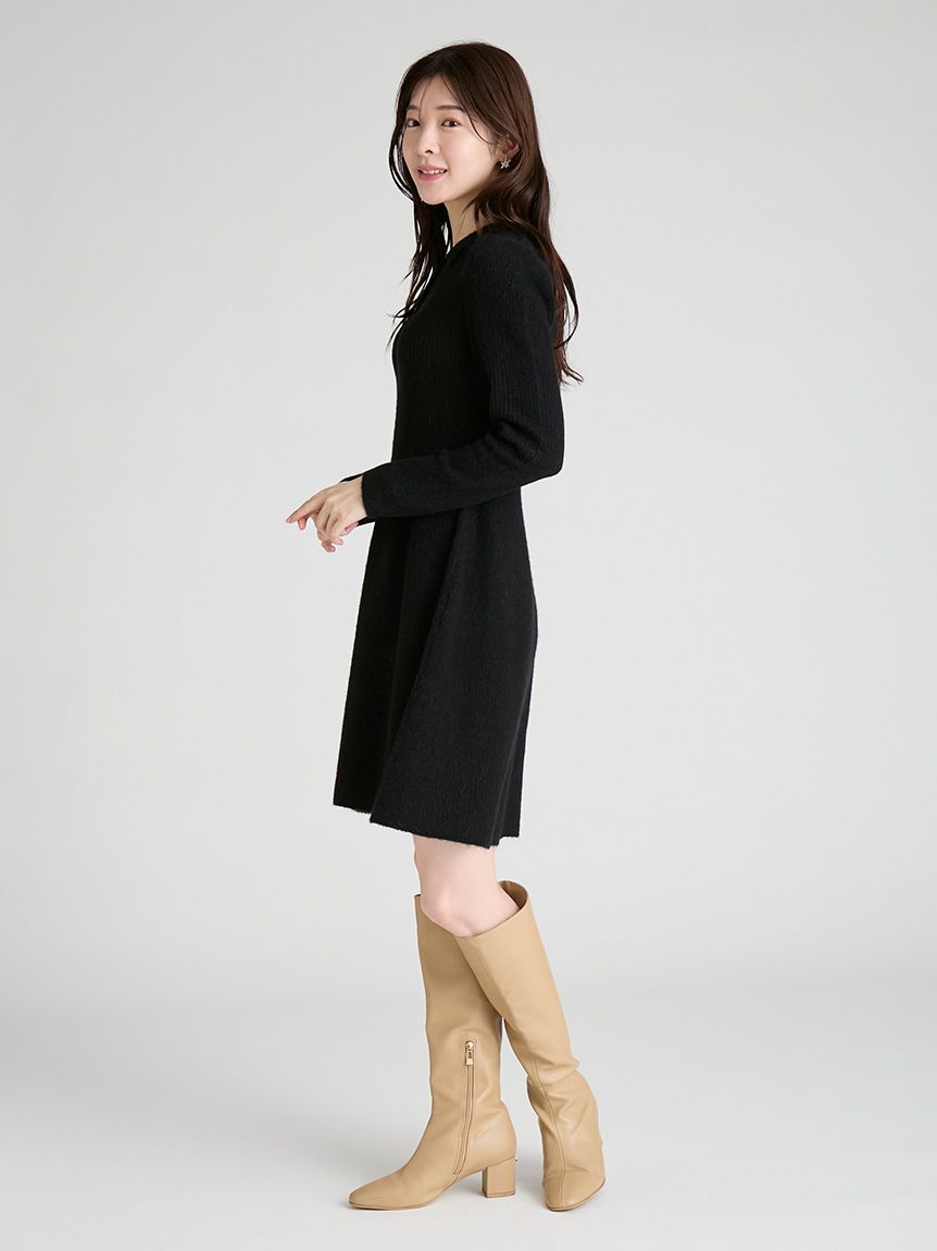 襟付きミニニットワンピース(デイリーワンピース)｜DRESS（ドレス