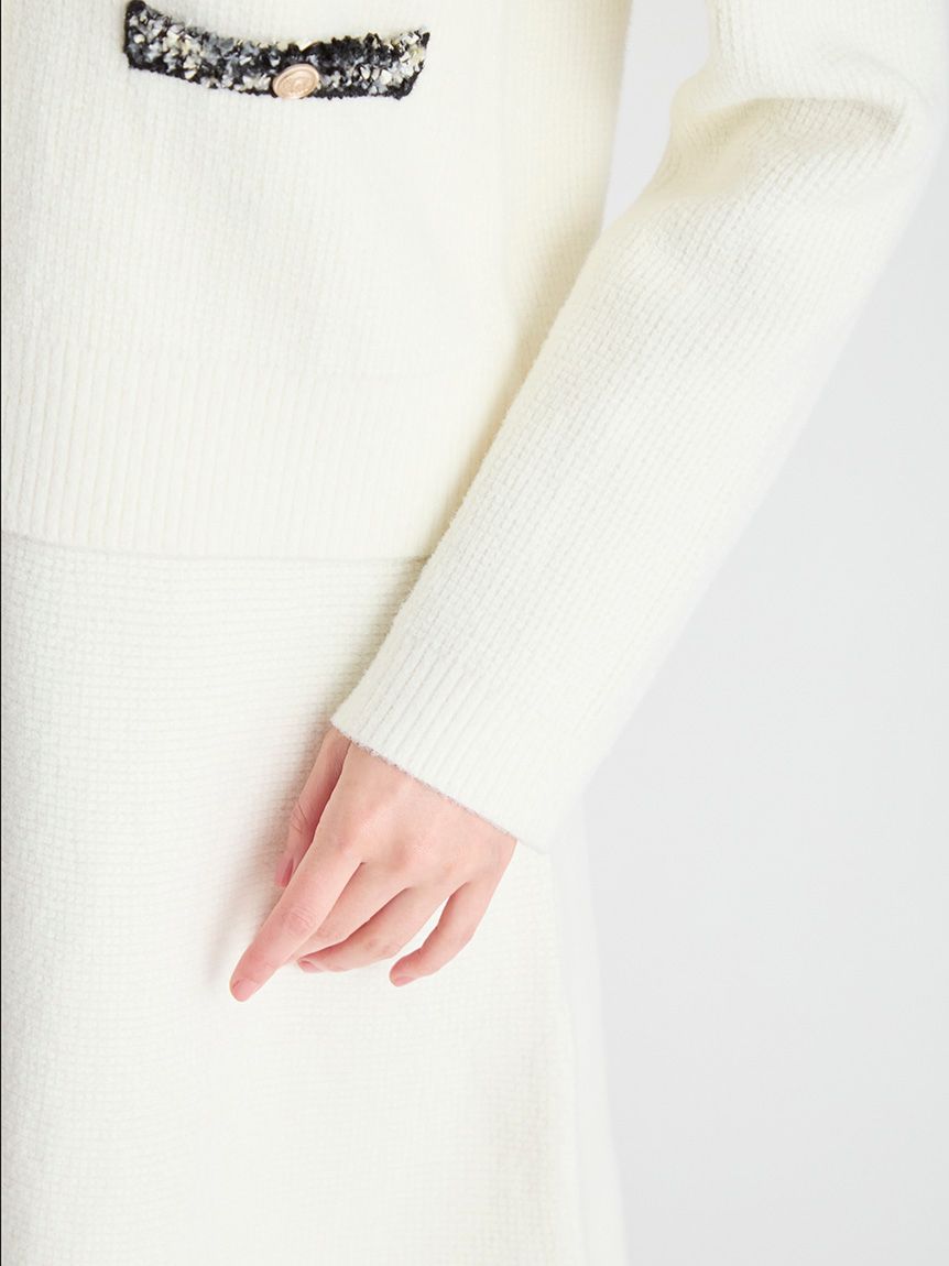 限定カラーあり】トリムミニニットワンピースセット(デイリー