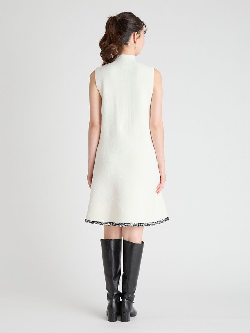 限定カラーあり】トリムミニニットワンピースセット(デイリー