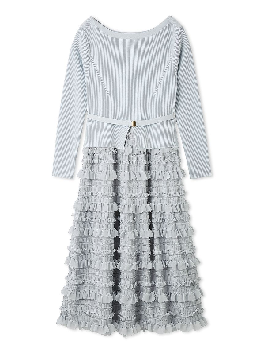 にゃごし＿　ルンドトフテ　ティアス2セット フリルティアードニットドッキングワンピース(デイリー