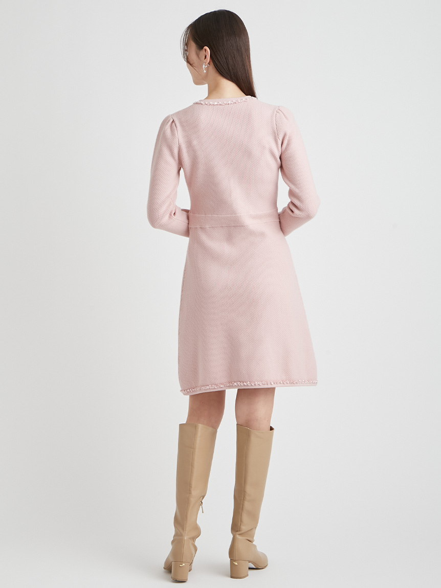 WEB限定】ツイード風ニットワンピース(デイリーワンピース)｜DRESS