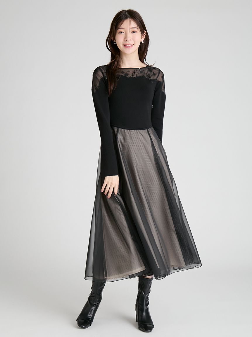 YUMI KATSURA for CELFORD】コラボスターリーニットドレス