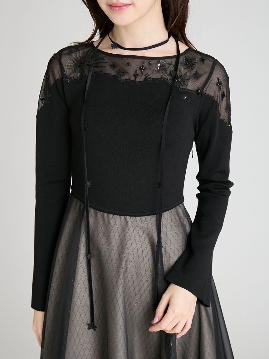 YUMI KATSURA for CELFORD】コラボスターリーニットドレス