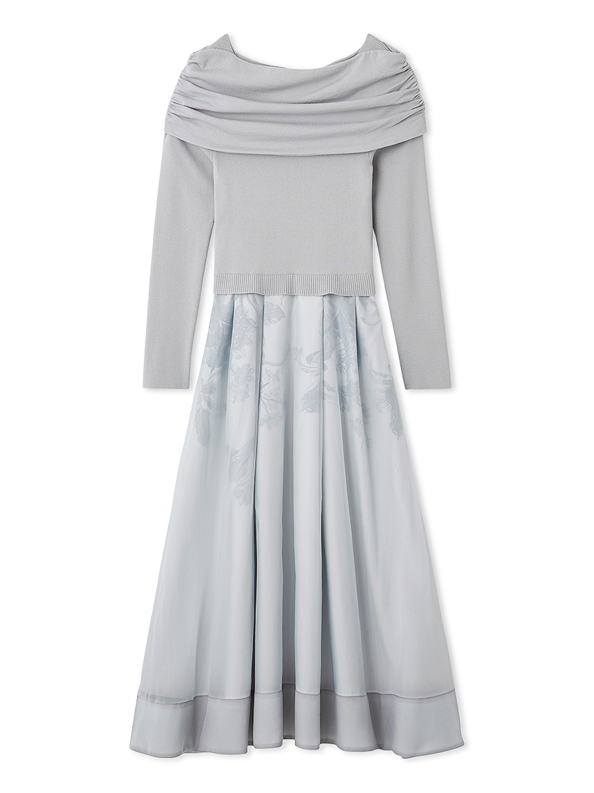 オフショルニットドッキングワンピース(ニットワンピース)｜DRESS