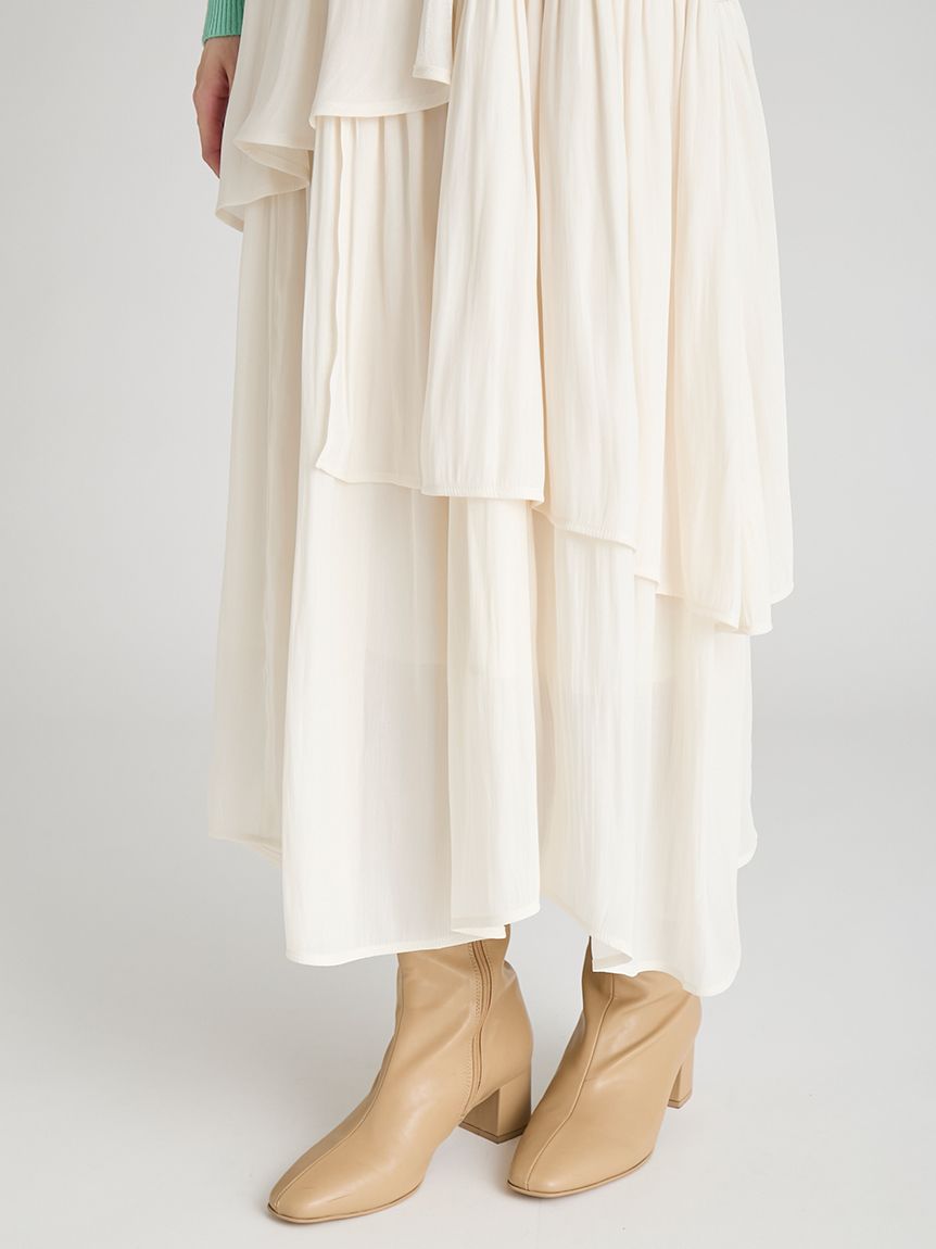 アシメヘムドレス＆トリムリブカーデ(デイリーワンピース)｜DRESS