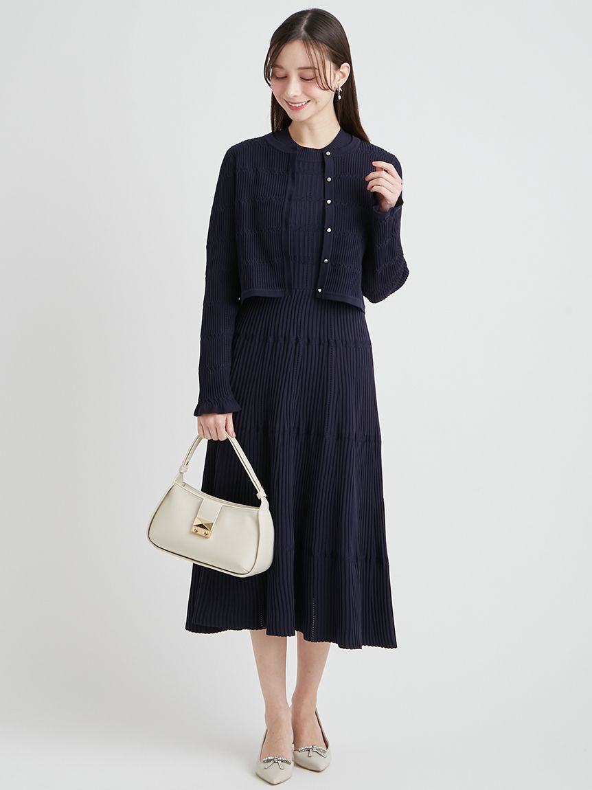 洗える】ディフォメーションワンピース(ニットワンピース)|DRESS 洗える】ディフォメーションワンピース(ニットワンピース)|DRESS