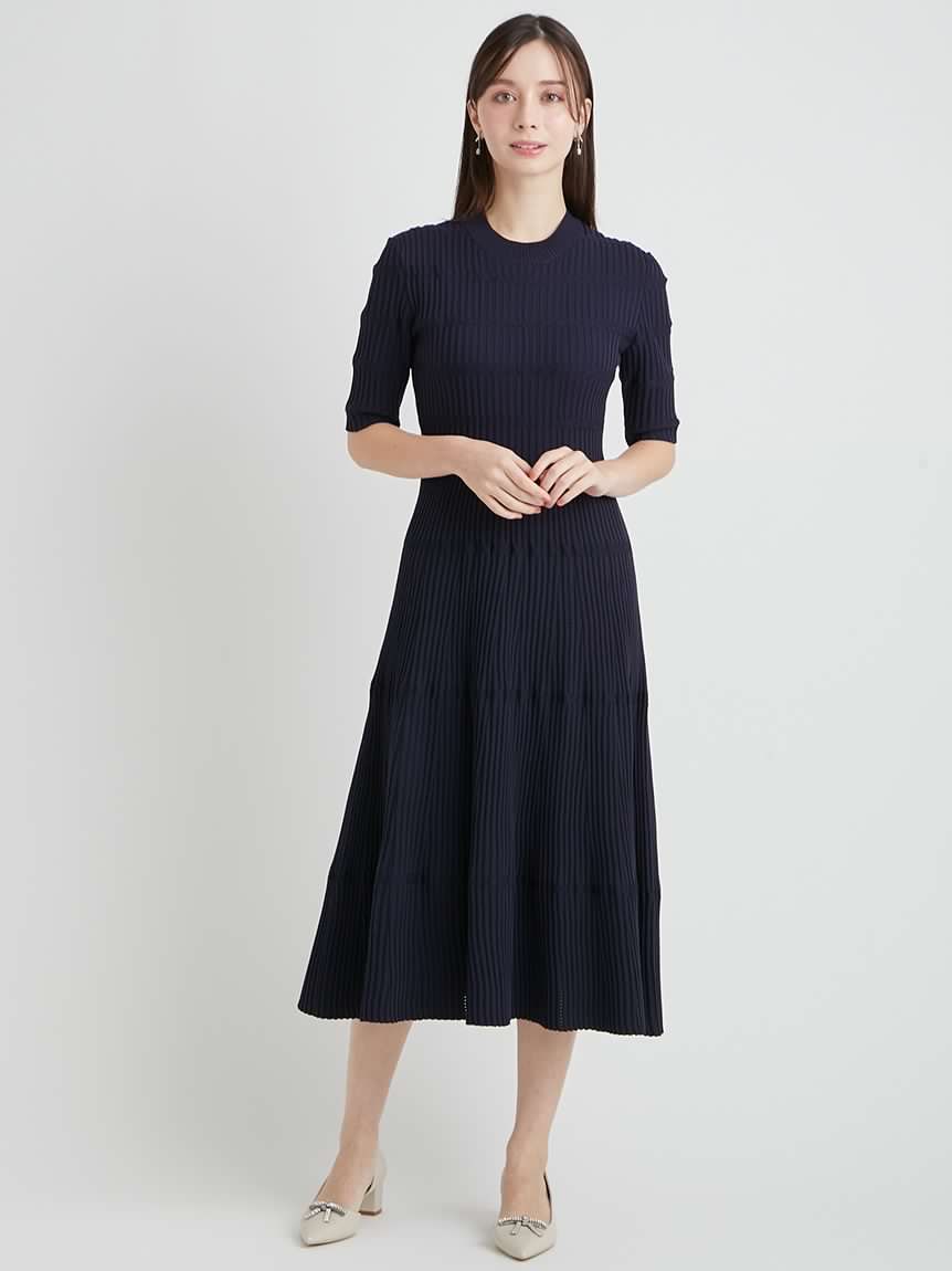 洗える】ディフォメーションワンピース(ニットワンピース)｜DRESS