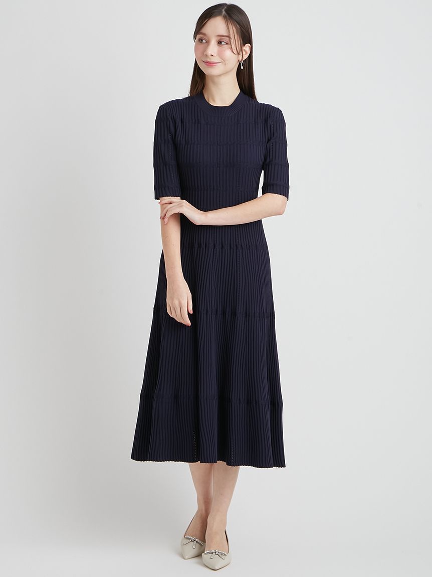 洗える】ディフォメーションワンピース(ニットワンピース)｜DRESS