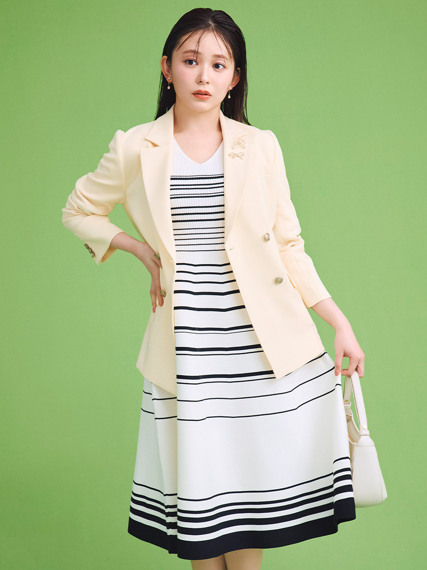 洗える】ベルスリーブホールガーメントワンピース(フォーマル