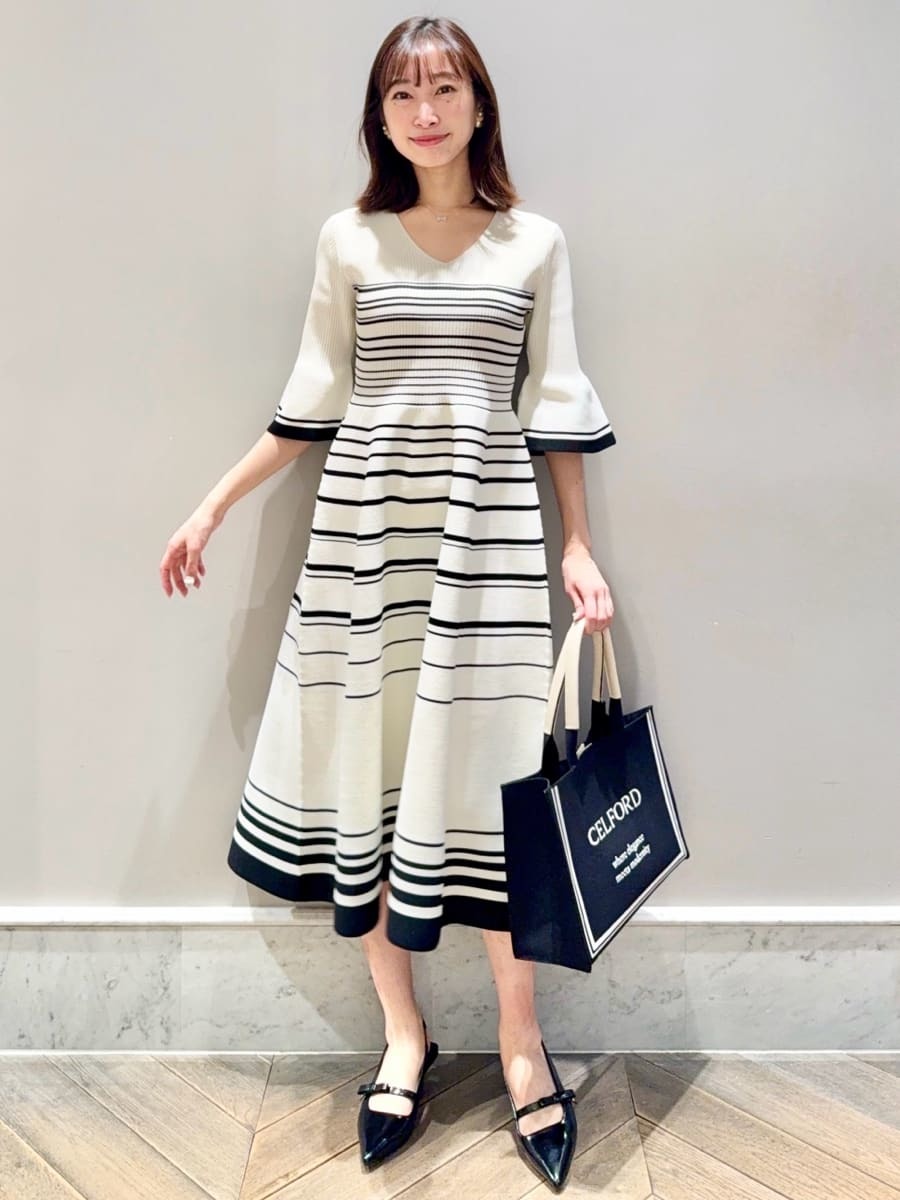 洗える】ベルスリーブホールガーメントワンピース(フォーマル