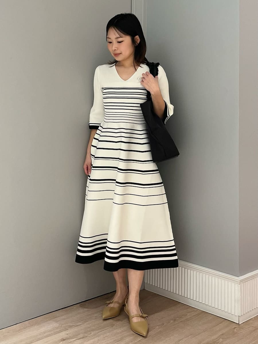 洗える】ベルスリーブホールガーメントワンピース(フォーマル