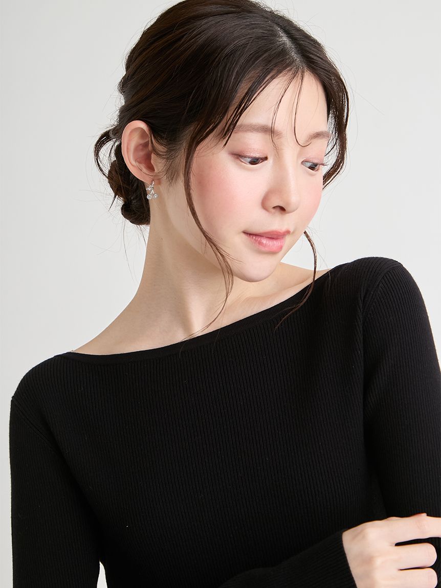 ラッフルスカートドッキングニットワンピ(デイリーワンピース)｜DRESS