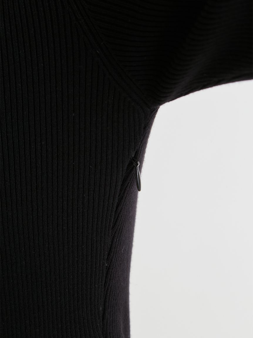 ラッフルスカートドッキングニットワンピ(デイリーワンピース)｜DRESS