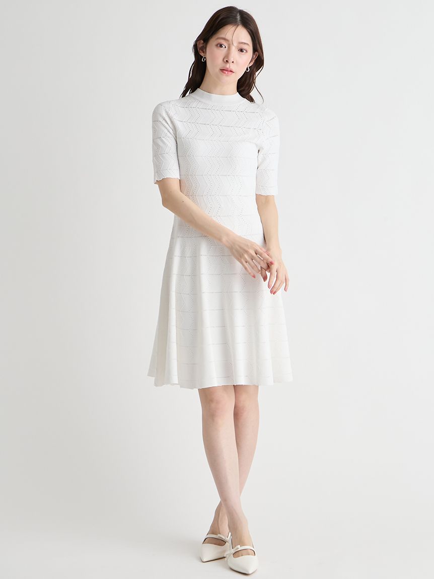洗える】アイレット柄ミニワンピース(デイリーワンピース)｜DRESS