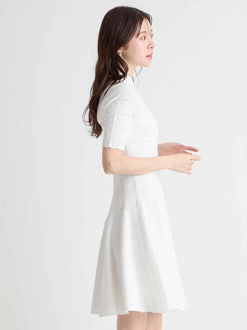 洗える】アイレット柄ミニワンピース(デイリーワンピース)｜DRESS