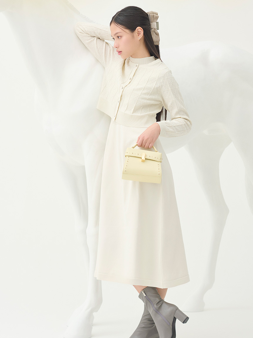 NEW YEAR'S SPECIAL ITEM】プレートパターンニットセットアップ(ニット