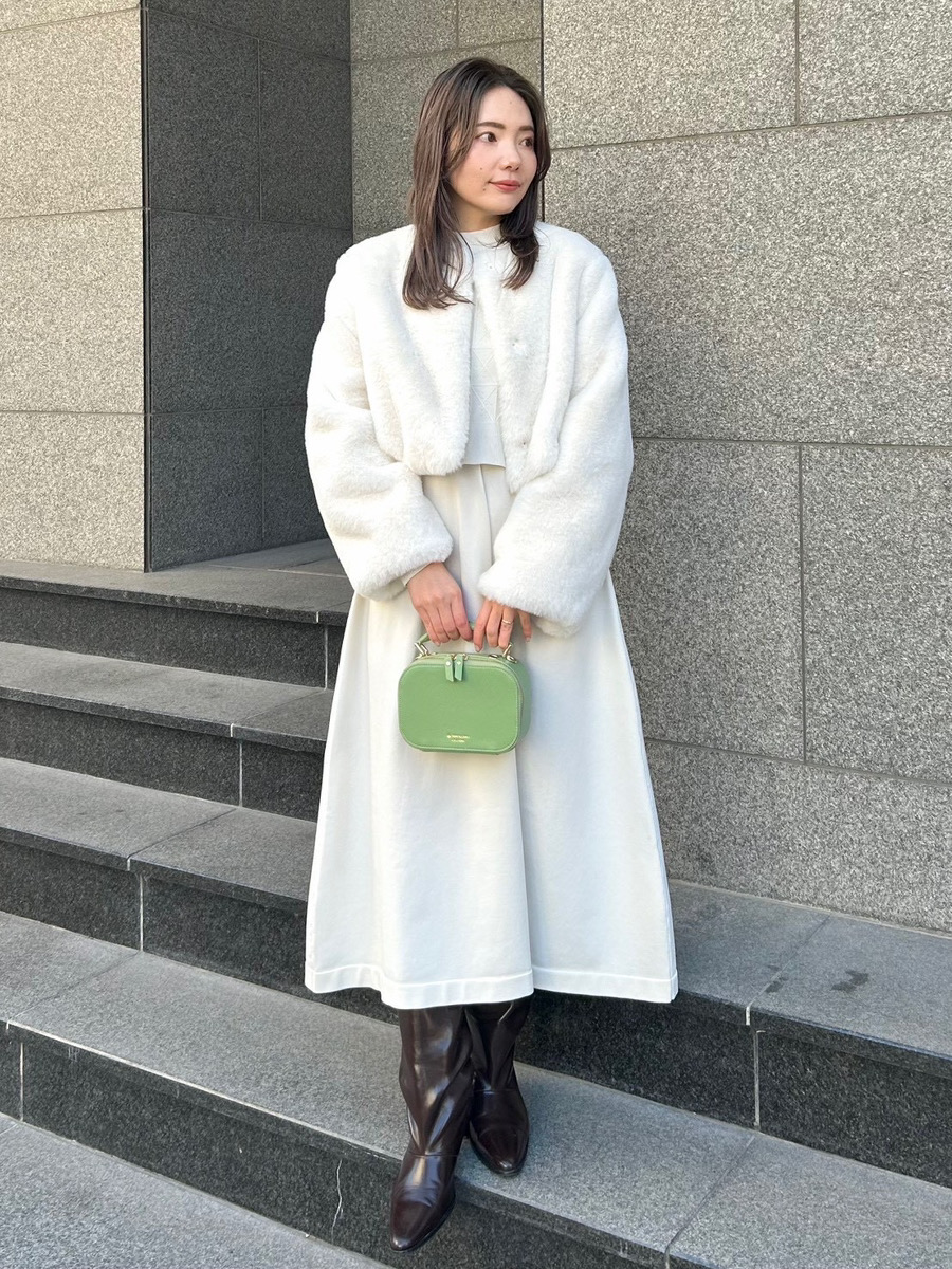 CELFORD（セルフォード）プレートパターンニットセットアップアイボリー38 Premiumスプリングプレートパターンニットアップ(ニットワンピース