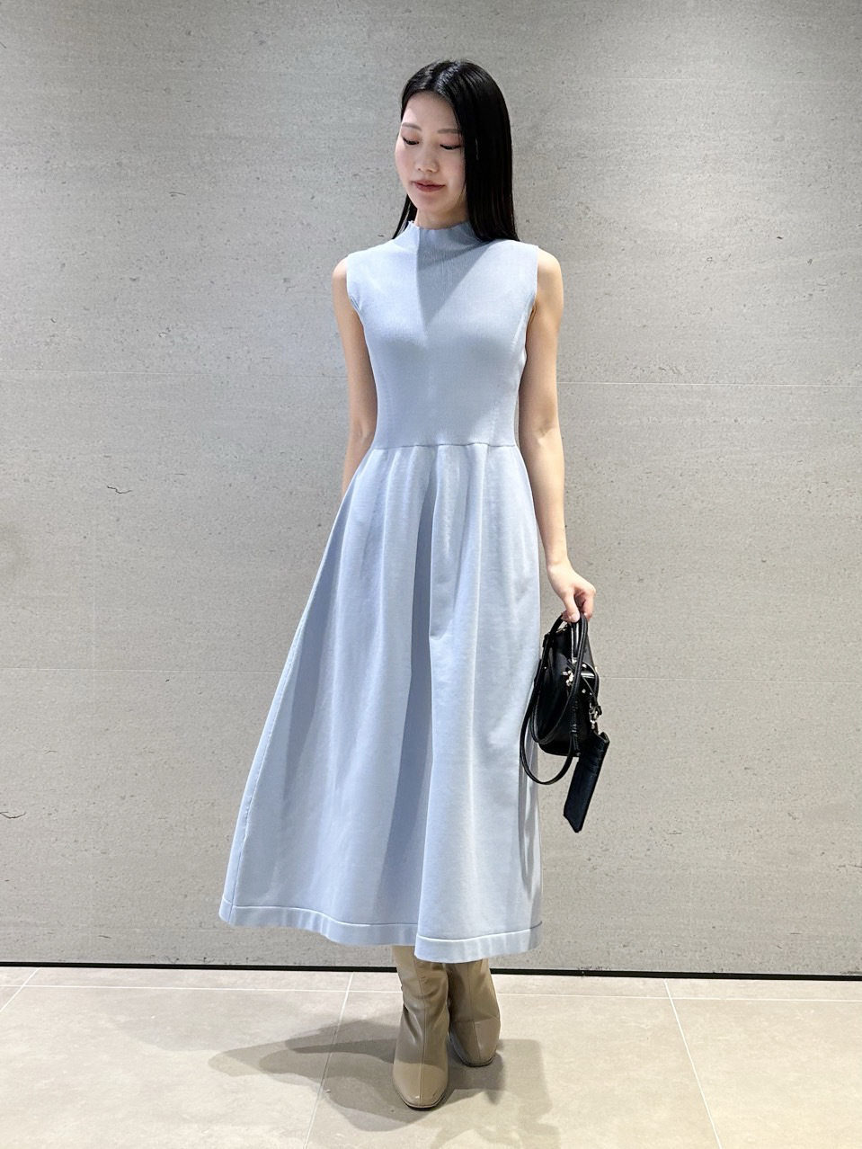 Premiumスプリングプレートパターンニットアップ(ニットワンピース