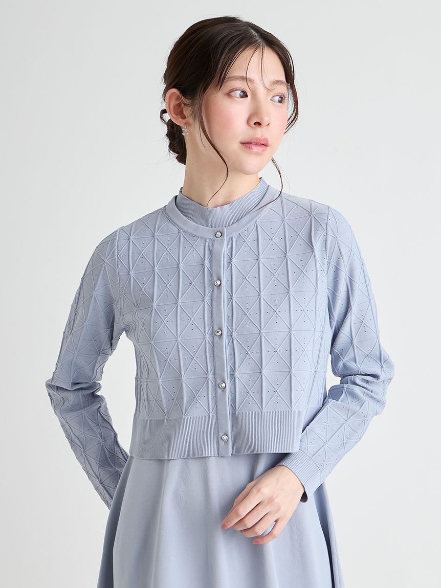 Premiumスプリングプレートパターンニットアップ(ニットワンピース