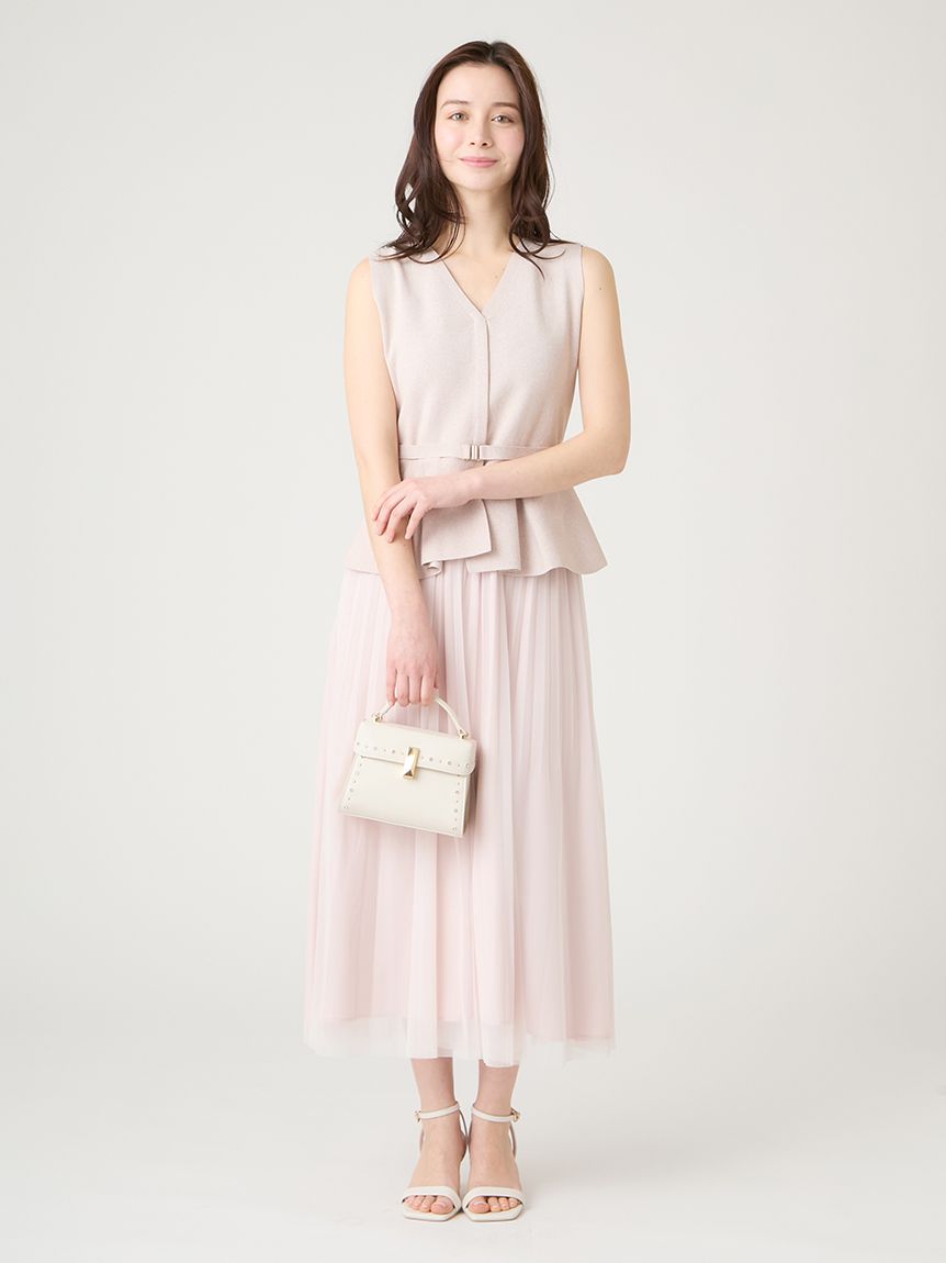 洗える】ジレドッキングワンピース(ニットワンピース)｜DRESS（ドレス