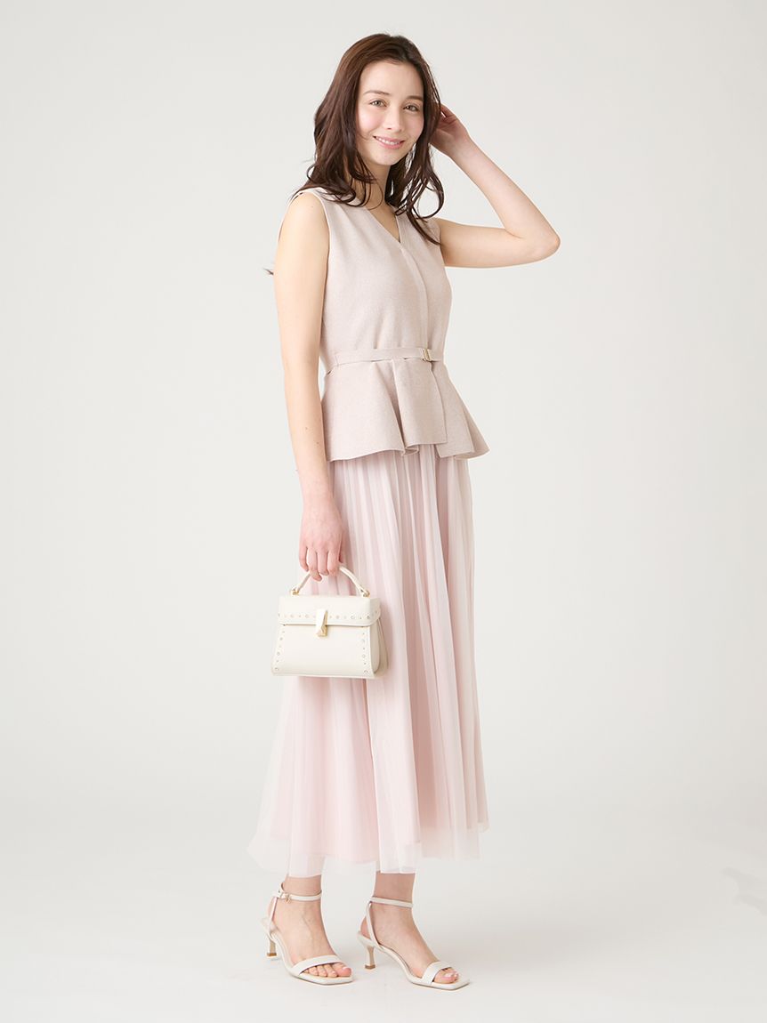 洗える】ジレドッキングワンピース(ニットワンピース)｜DRESS（ドレス