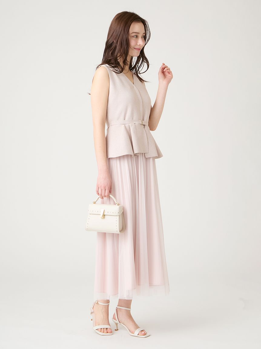 洗える】ジレドッキングワンピース(ニットワンピース)｜DRESS（ドレス