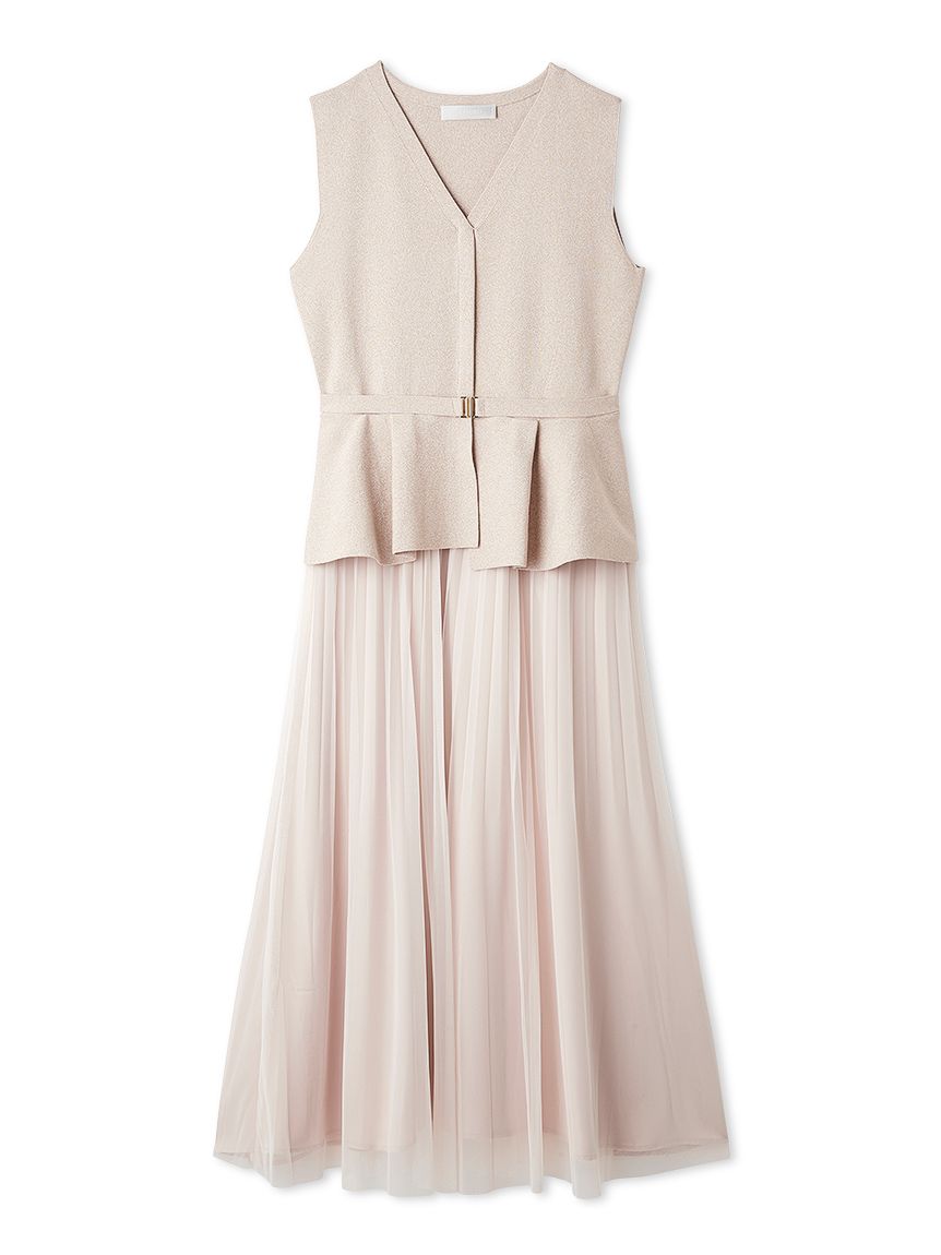 洗える】ジレドッキングワンピース(ニットワンピース)｜DRESS（ドレス