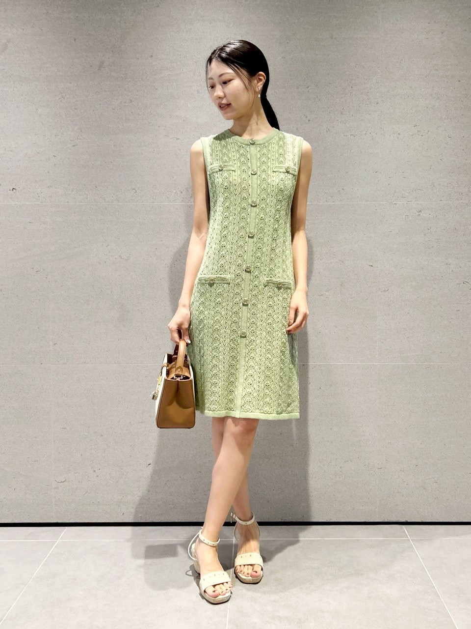 洗える】トリム透かし柄ミニワンピース(デイリーワンピース)｜DRESS