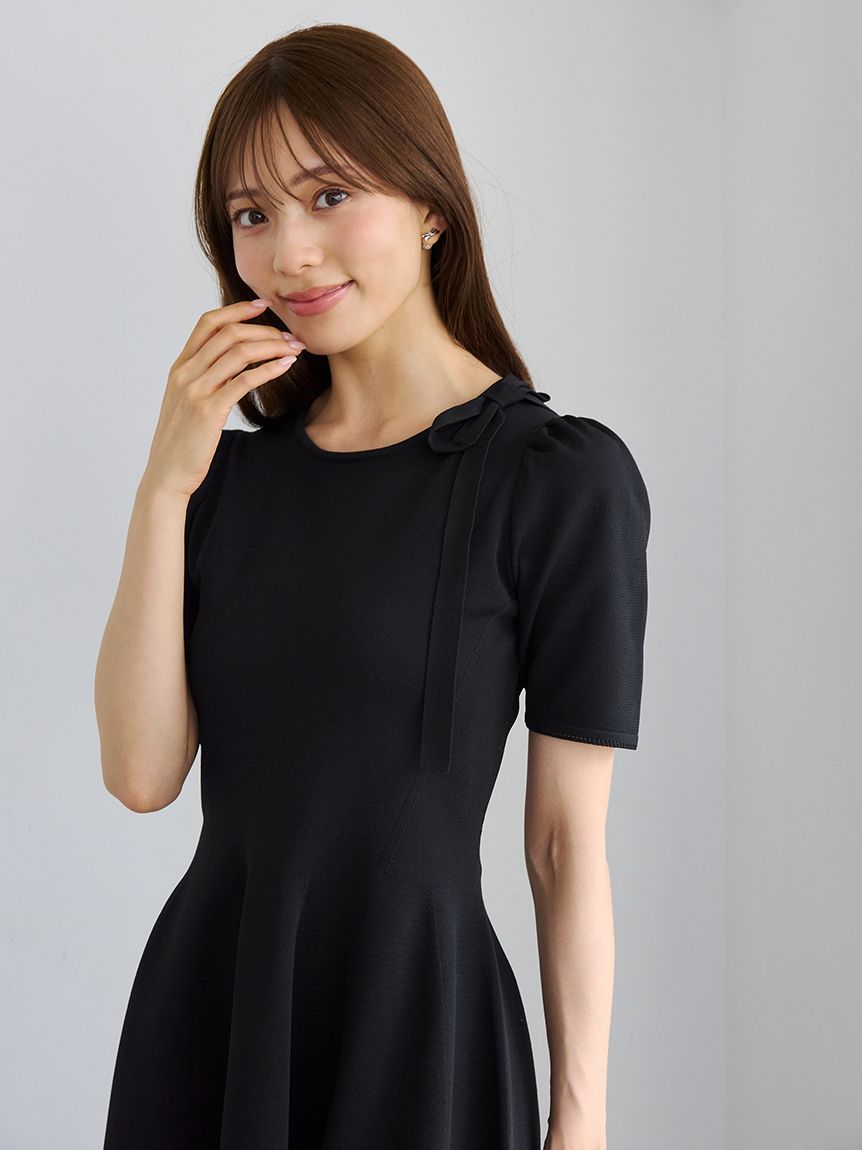 ネックリボンホールガーメントワンピース(デイリーワンピース)｜DRESS