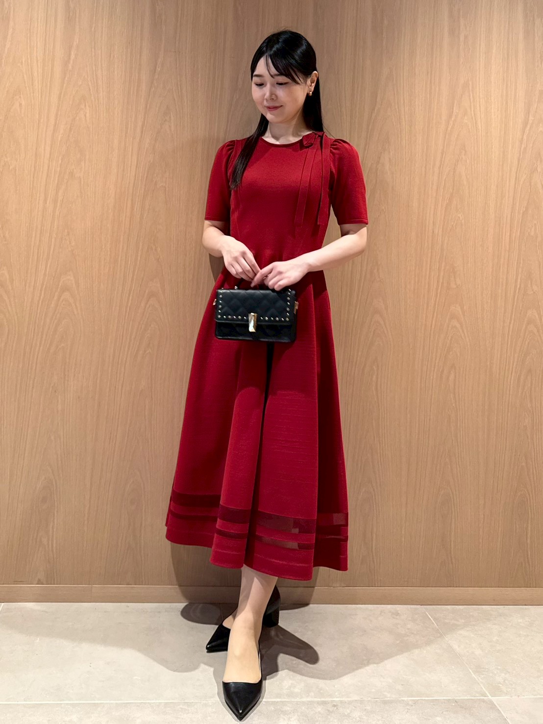 ネックリボンホールガーメントワンピース(デイリーワンピース)｜DRESS