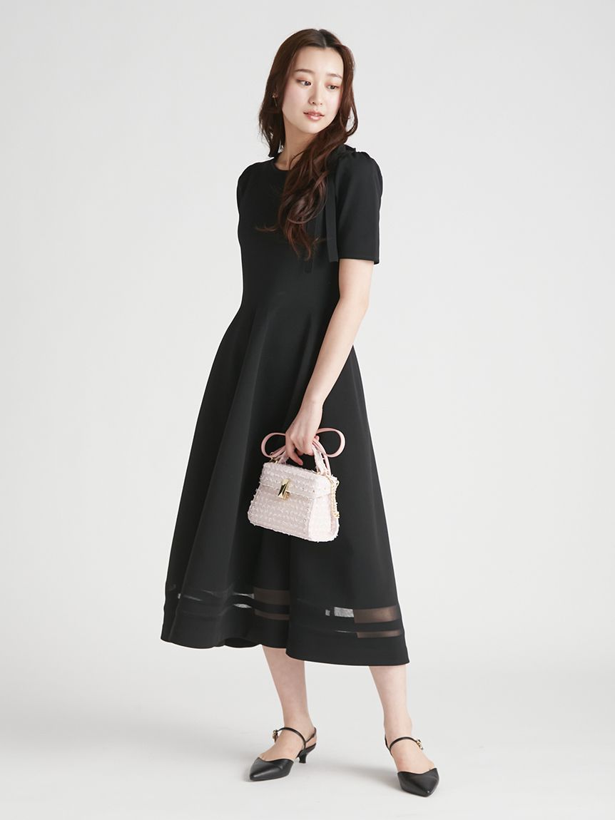 ネックリボンホールガーメントワンピース(デイリーワンピース)｜DRESS