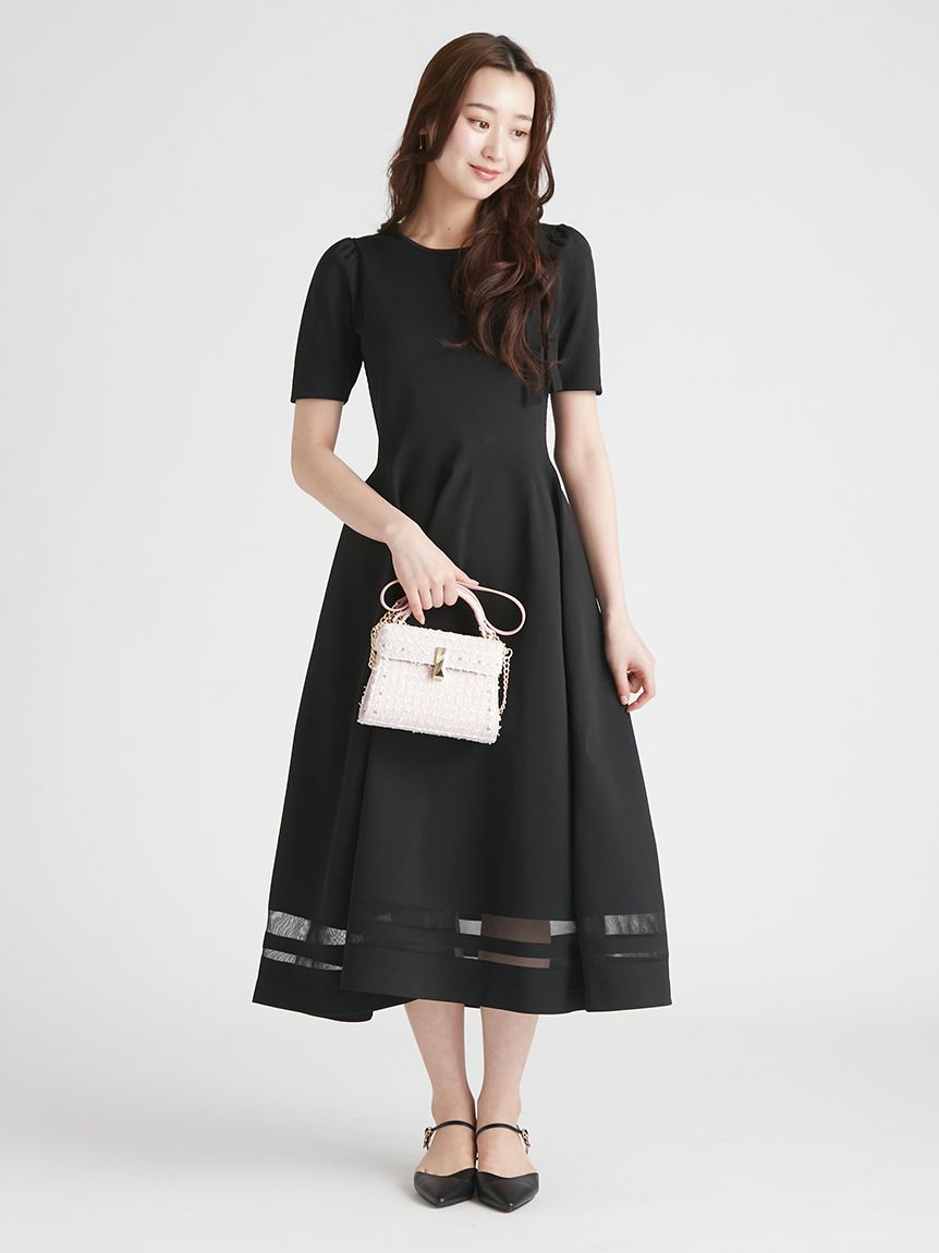 ネックリボンホールガーメントワンピース(ロングワンピース)｜DRESS