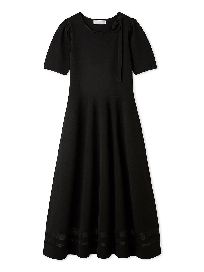 ネックリボンホールガーメントワンピース(ロングワンピース)｜DRESS