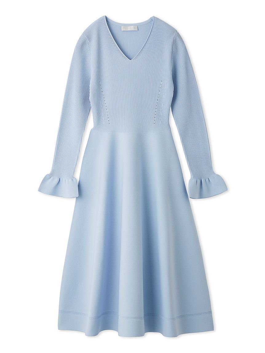 フレアスリーブホールガーメントワンピース(ロングワンピース)｜DRESS