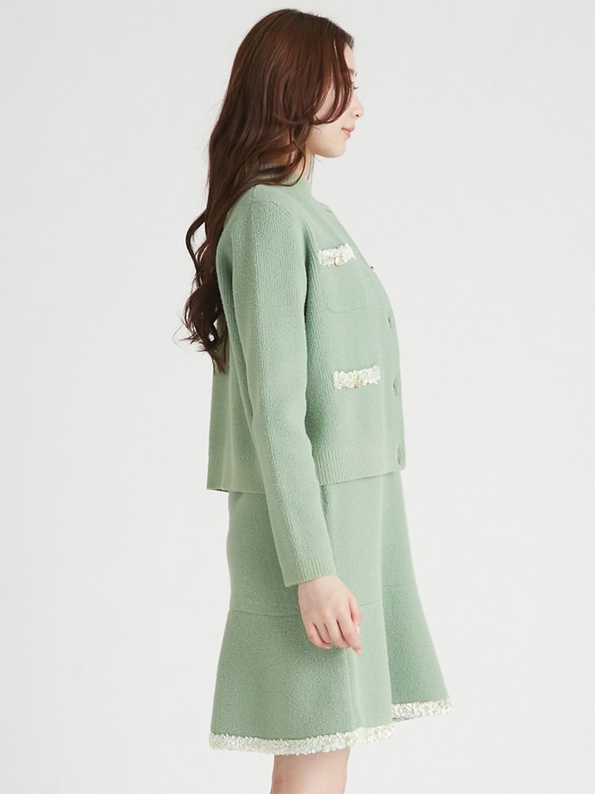 トリムミニニットワンピースセット(デイリーワンピース)｜DRESS