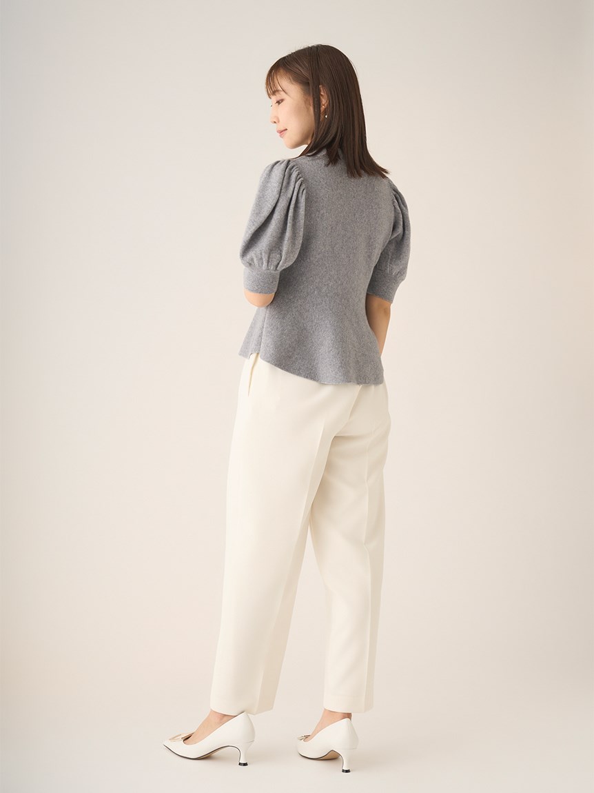 カシミヤペプラムニットプルオーバー(ニットプルオーバー)｜TOPS 
