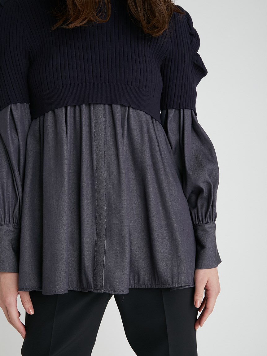 レイヤーニットプルオーバー(ニットプルオーバー)｜TOPS（トップス 