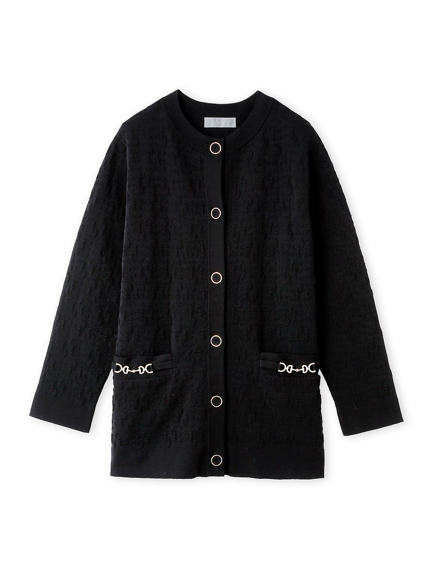 ロゴふくれジャガードニットカーディガン(カーディガン)|TOPS