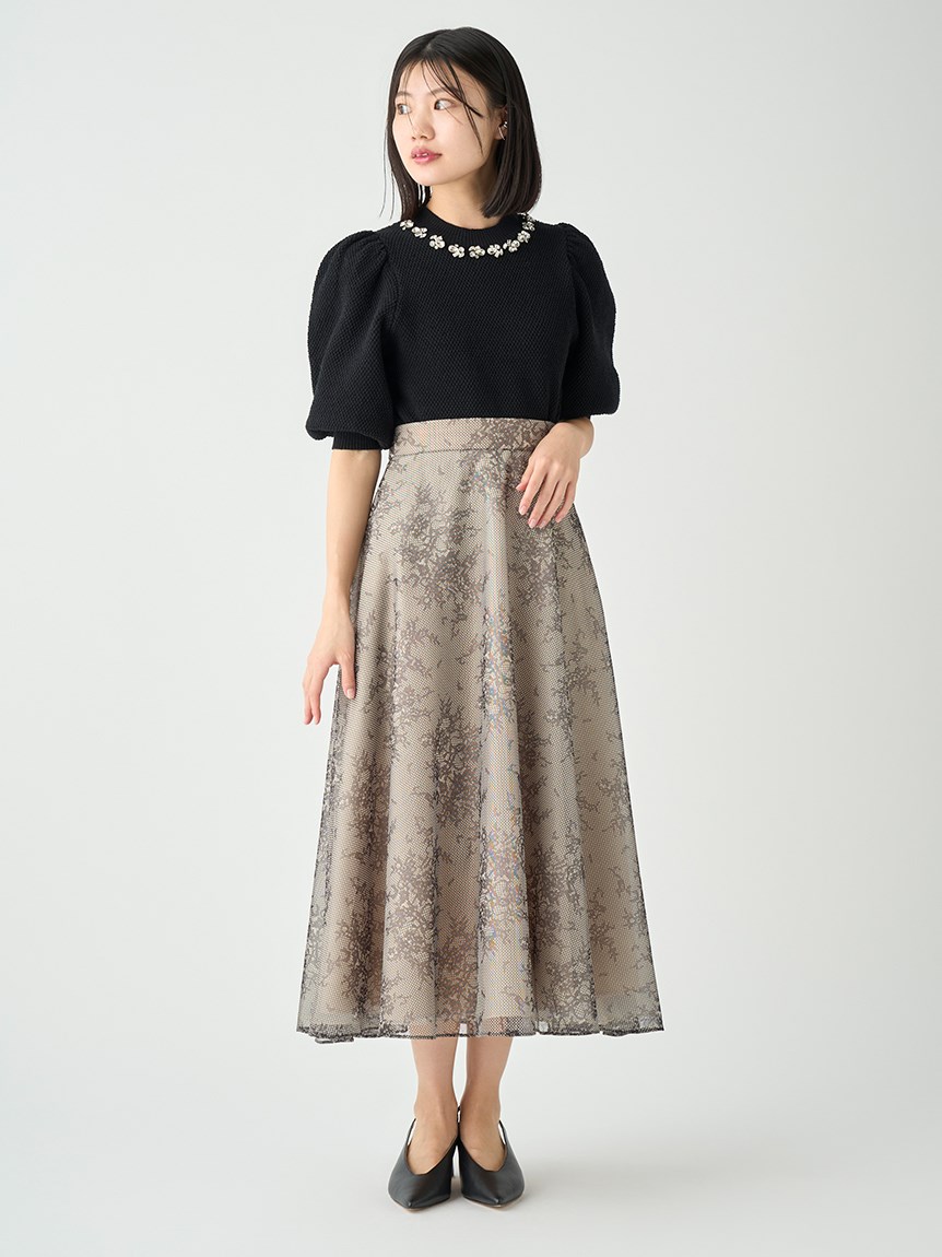 ビジューニットプルオーバー(ニットプルオーバー)｜TOPS（トップス 
