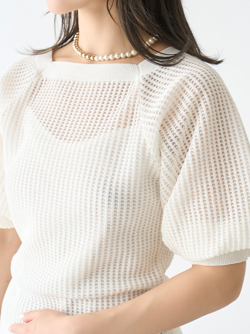 シアーニットプルオーバー(ニットプルオーバー)｜TOPS（トップス 