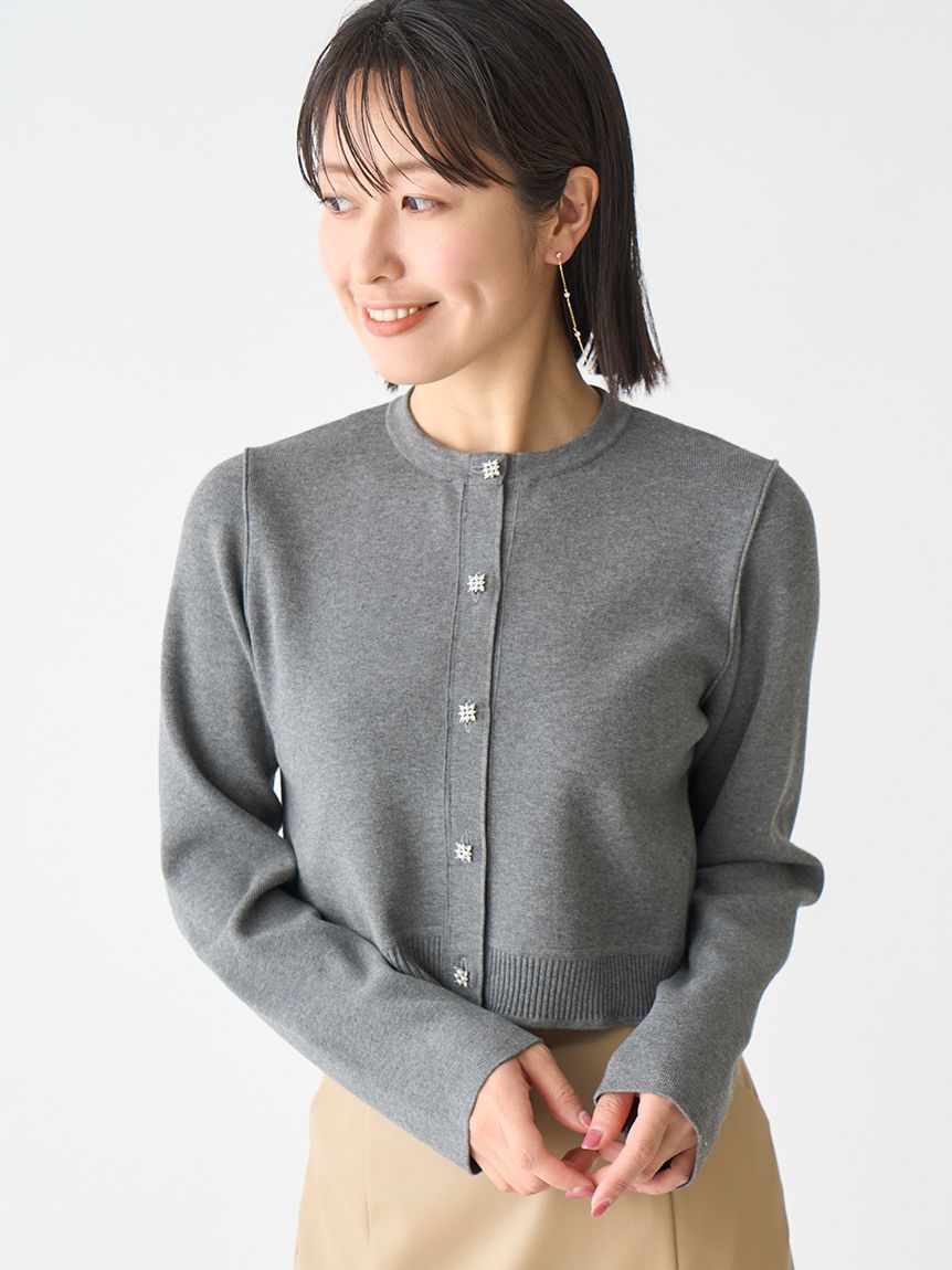 デタッチャブル総針カーディガン(カーディガン)｜TOPS（トップス 