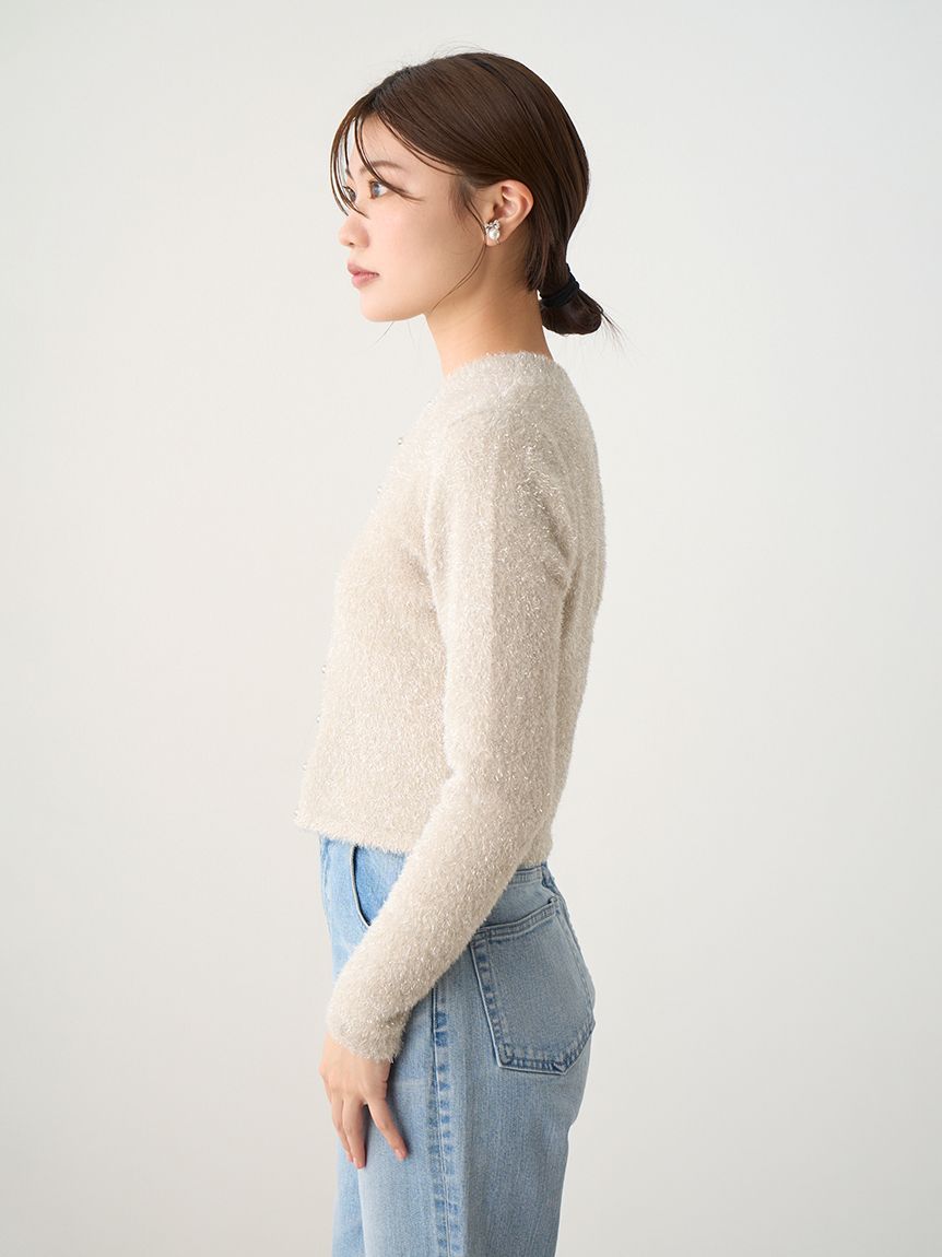 ラメニットカーディガン(カーディガン)｜TOPS（トップス