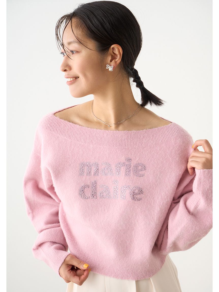 marieclaire×CELFORDCollaborationロゴニットプルオーバー(ニットプル