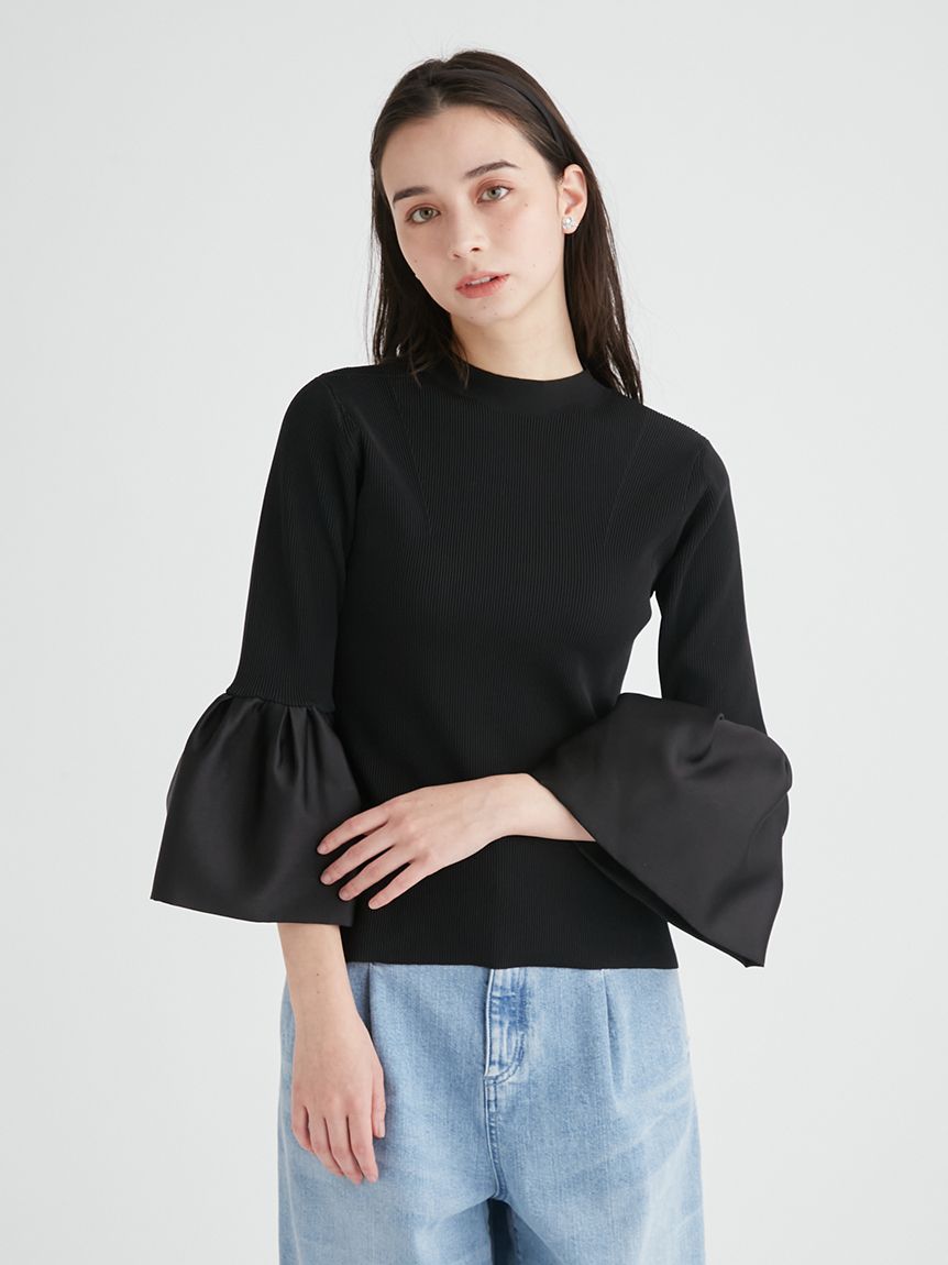 ベルスリーブリブニットプル(ニットプルオーバー)｜TOPS（トップス ...