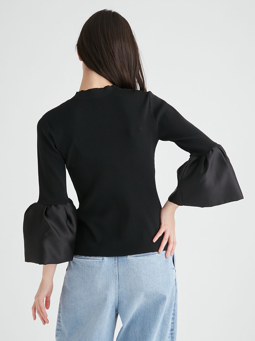 ベルスリーブリブニットプル(ニットプルオーバー)｜TOPS（トップス