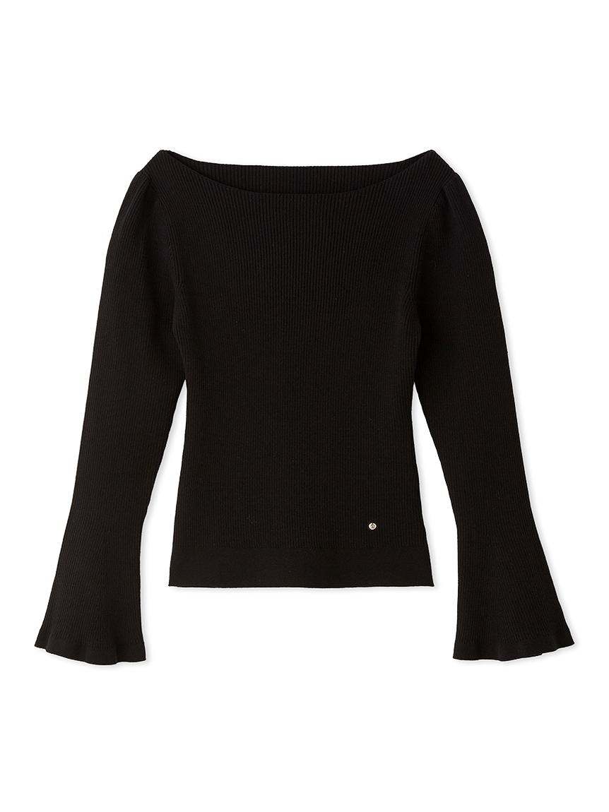 フレアラインリブニット(ニットプルオーバー)｜TOPS（トップス
